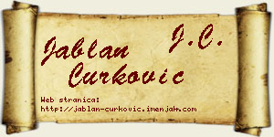 Jablan Ćurković vizit kartica